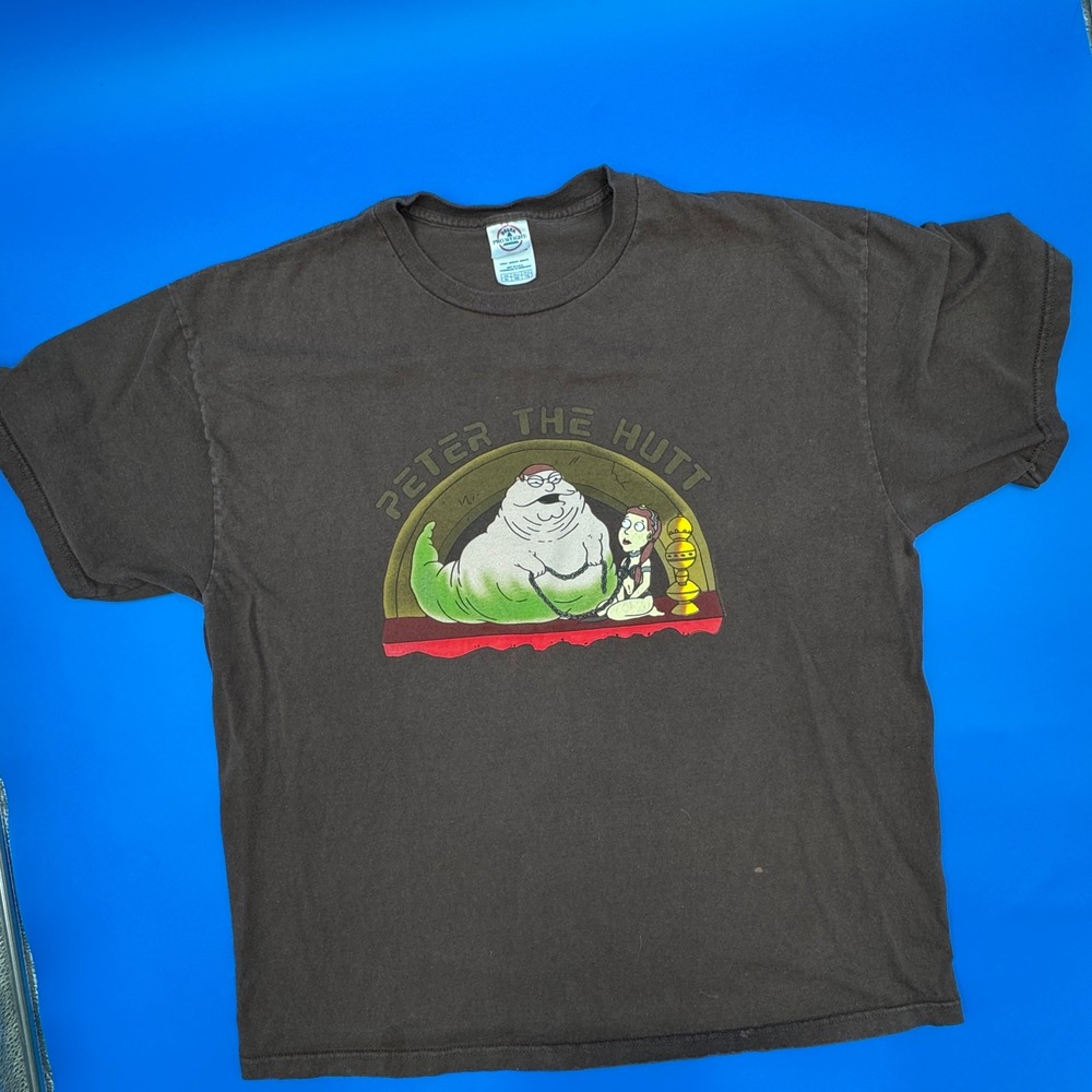 Delta Pro Weight Family Guy Peter The Hutt Star Wars Parody T-Shirt Brown XL